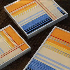 "Love at Sunset" — Textured Fiber Wall Art