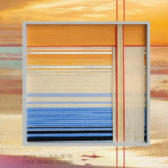 "Love at Sunset" — Textured Fiber Wall Art