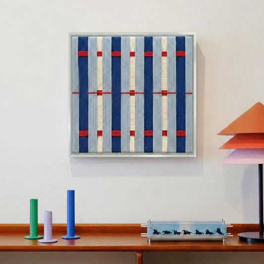 “Seaside Cinema” - Textured Fiber Wall Art