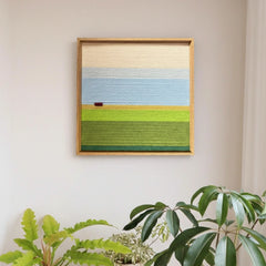 "Whispering Fields" — Textured Fiber Wall Art