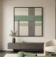“Muted Spring” - Textured Fiber Wall Art