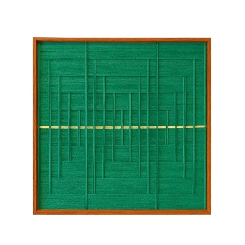 Green Shadow Weave - Textile Art #SQ025