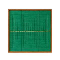 Green Shadow Weave - Textile Art #SQ025