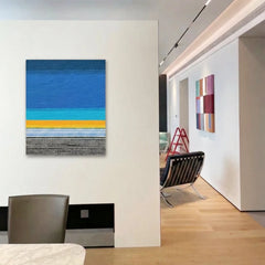 “Truman's Sea” - Textured Fiber Wall Art