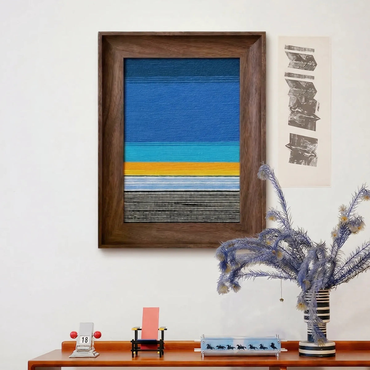 “Truman's Sea” - Textured Fiber Wall Art