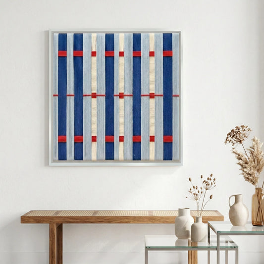 “Seaside Cinema” - Textured Fiber Wall Art