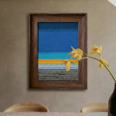 “Truman's Sea” - Textured Fiber Wall Art