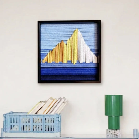 Golden Mountain Sunrise - Textile Art #SQ037