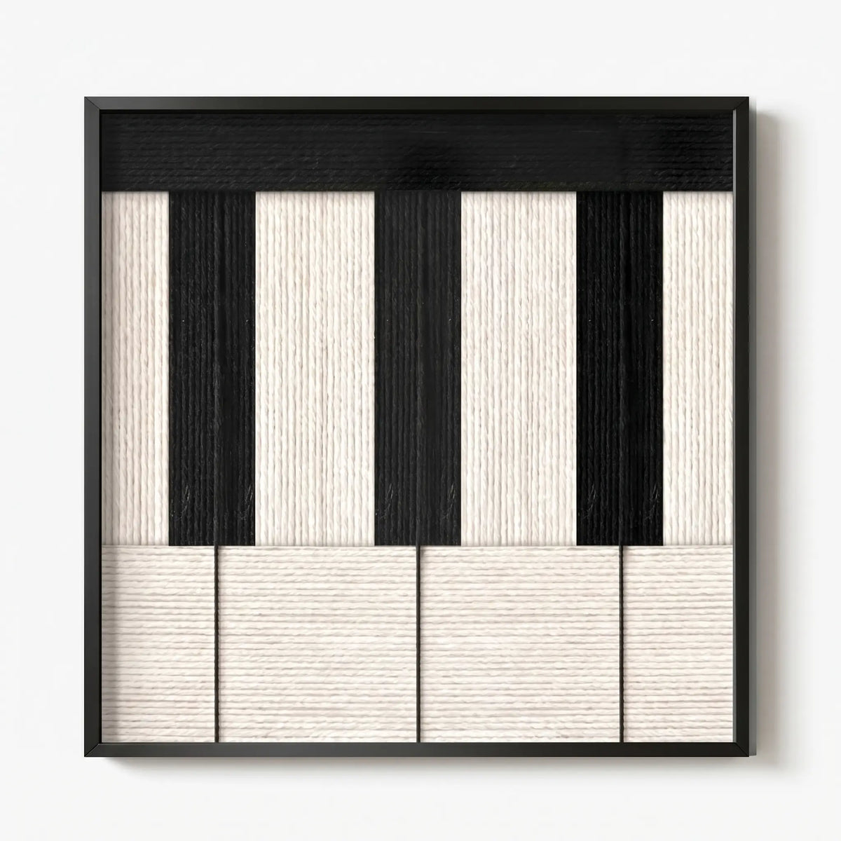 Little Black Piano" — Textured Fiber Wall Art
