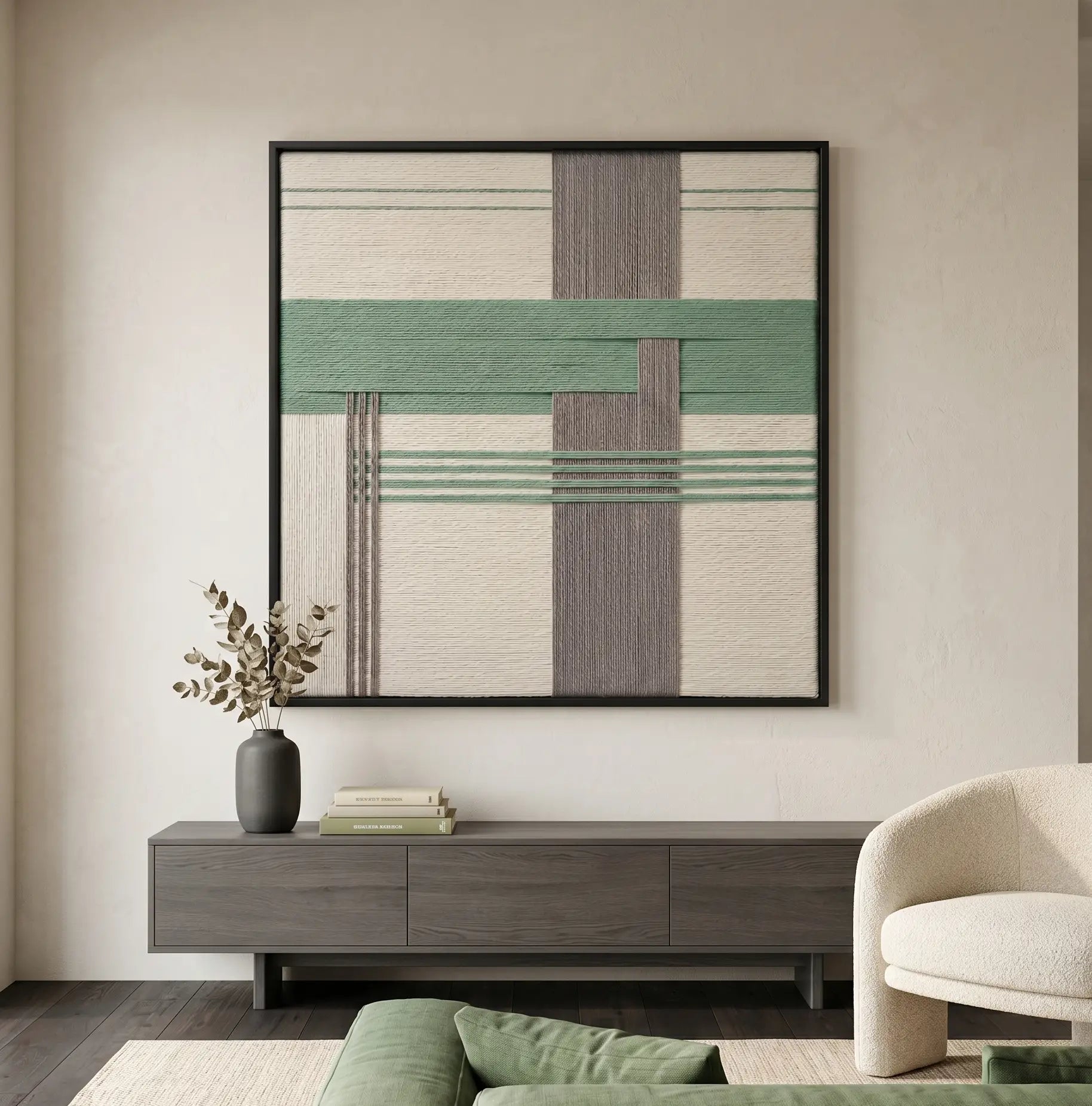 “Muted Spring” - Textured Fiber Wall Art